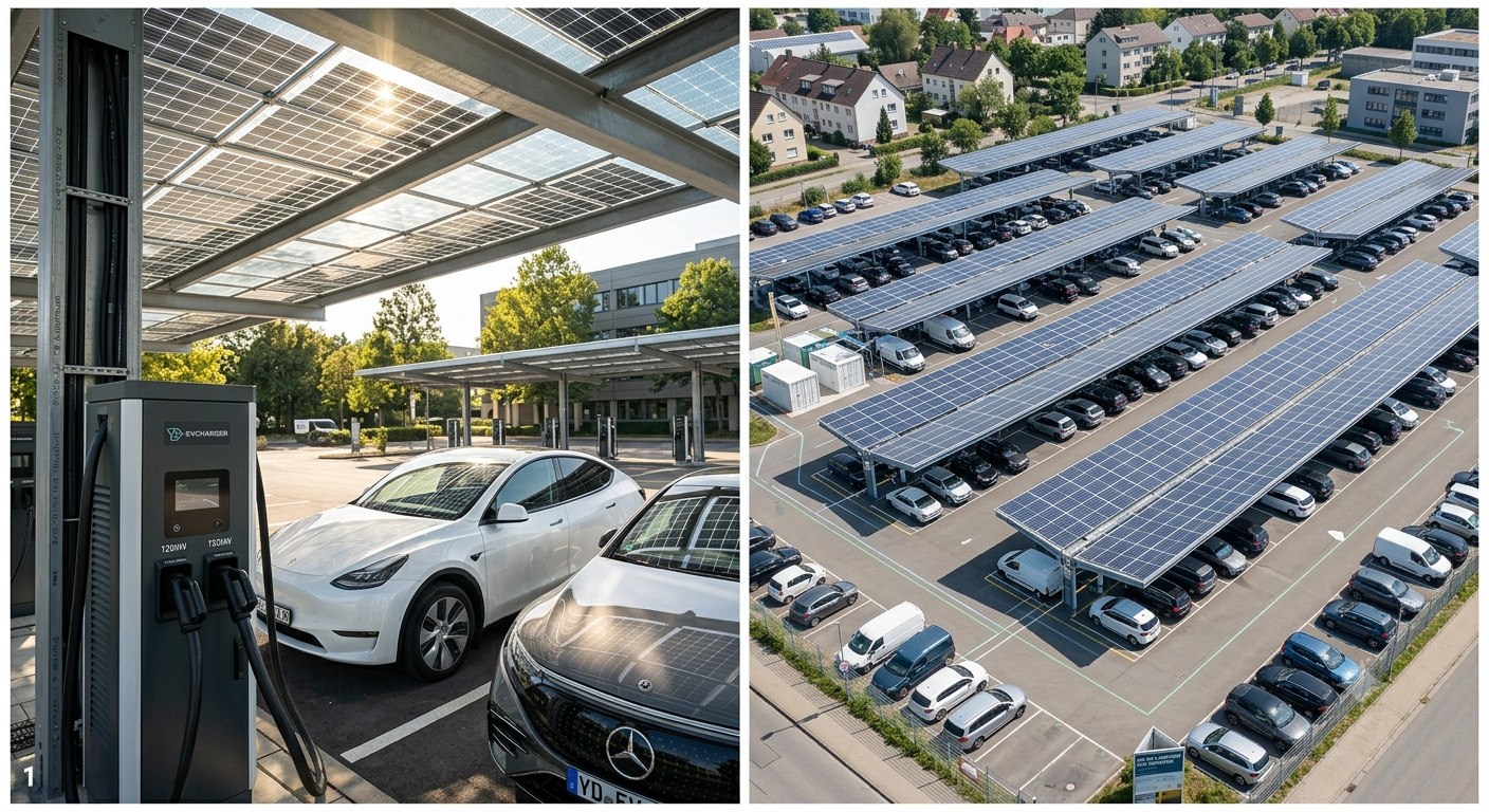 How Commercial CPOs Can Solve Grid Capacity Issues with Solar-Integrated EV Charging Stations